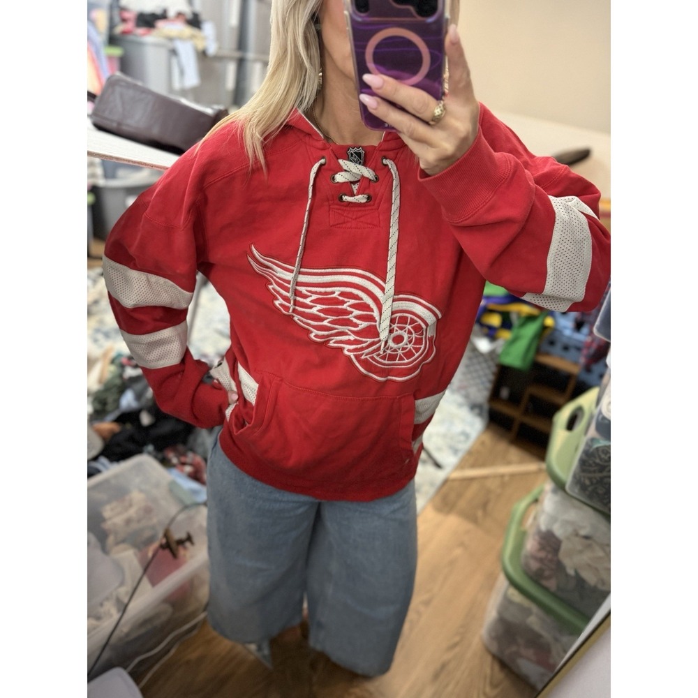 Detroit Red Wings CCM Apparel Pullover Hockey Hoodie Sweatshirt Men's M NHL